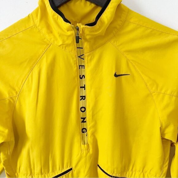 Vintage Nike Livestrong Yellow Lightweight Windbreaker Running Jacket‎ - Picture 3 of 11